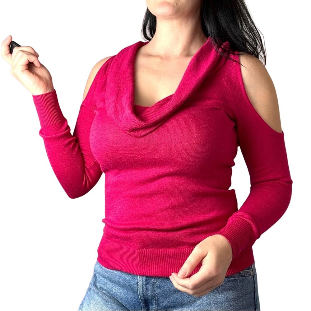 A/X Armani Exchange Cold Shoulder Cowl Neck Sweater Size Small